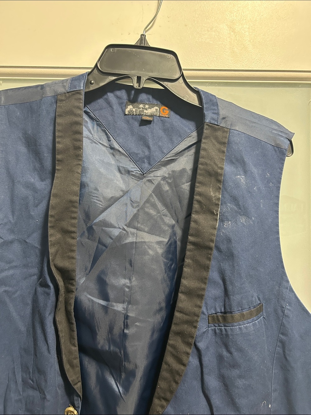 G by Guess Navy Vest with Black Trim